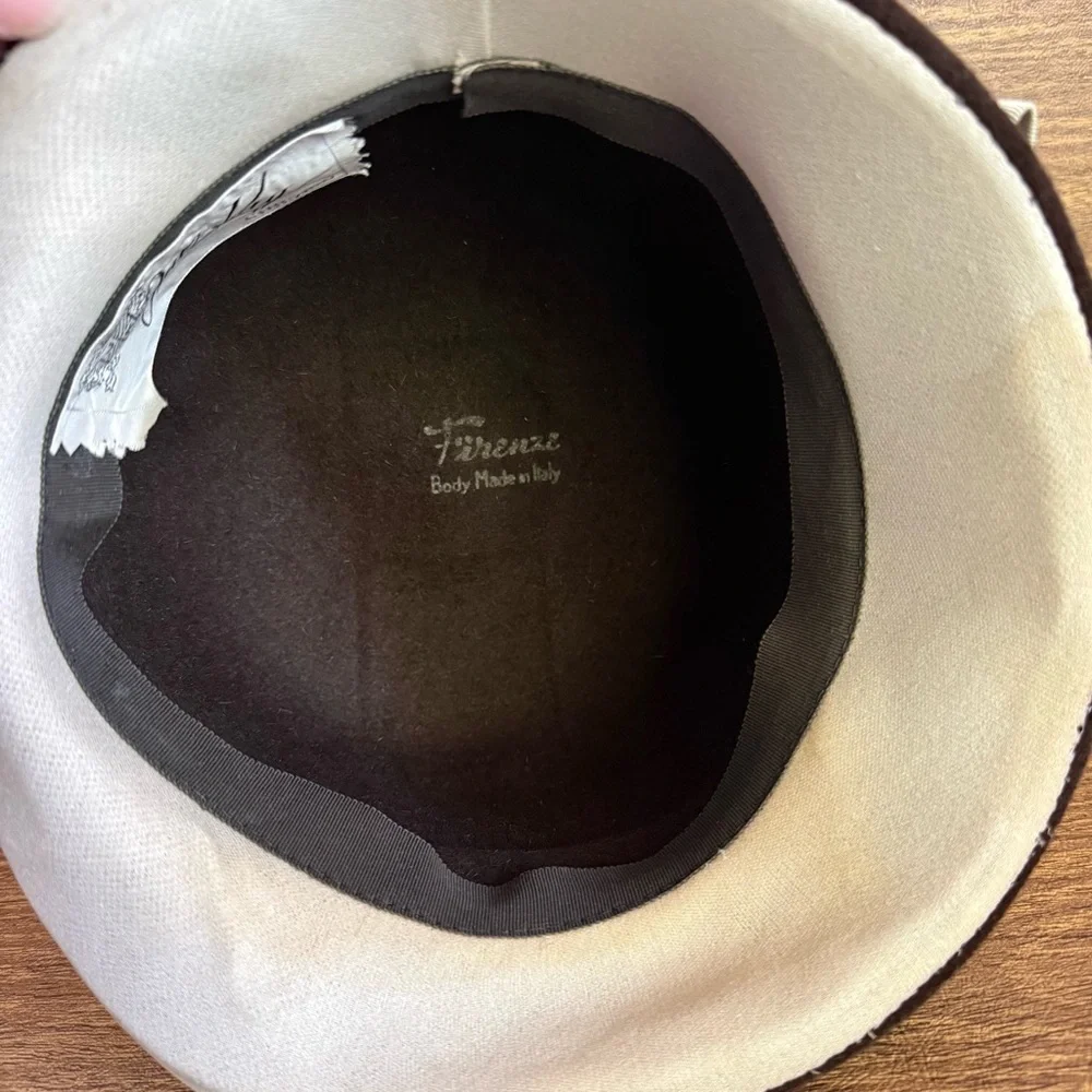 1950s Juli-Kay Brown Felt Cloche Revival Hat Mid Century Vintage Gatsby‎ Style S